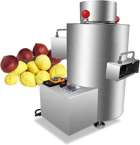 LBJDJYB Máquina Peladora De Castañas Comercial, Pelador Almendras Castañas, Pelador De Castañas De Acero Inoxidable, Cascanueces Máquina Peladora De Castañas, Descascaradora Castañas