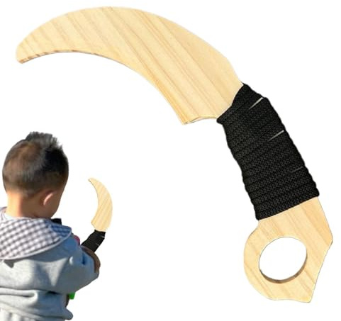 Holzspielzeug für Kinder, mit rutschfestem Griff, 21 cm, leichtes Rollenspiel | Holzspielzeug für Ritter für symbolisches Spiel | für Kindergarten und Outdoor, und Mädchen