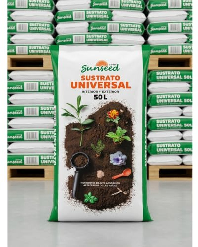 Sustrato Universal para Plantas de Interior y Exterior - Sunseed | 50 litros