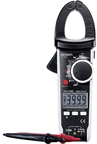 VOLTCRAFT VC585 Stromzange digital CAT III 600 V Anzeige (Counts): 4000
