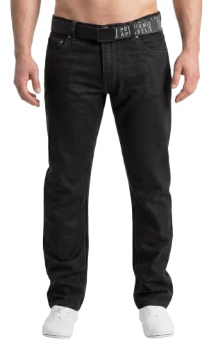 SMITH & JONES Men's Regular Fit Hardwearing Denim Jeans - Dark Blue, Stonewash Blue, Black - Sizes 28-44 Inch Waist