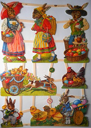 Glanzbilder Ostern Hase Osterhase EF 7389 Oblate Posiebilder Scrapbook Deko GWI 405