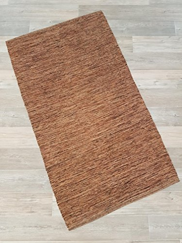 Kottig Fleckerlteppich Handweb Fleckerl Teppich Flickenteppich Mallorca 80x150 cm braun