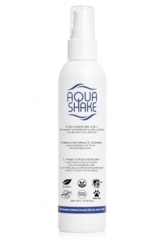 AQUA SHAKE Struccante Naturale e Bio 2in1 200ml, Bifasico e Acqua Micellare Formula Innovativa, Rimuove Trucco Waterproof Occhi e Viso, Vegan e Senza Alcool, Namur Cosmetics