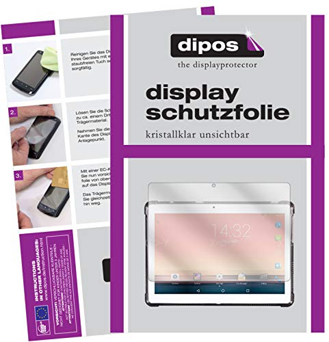 dipos 2x Displayschutzfolie klar für XGODY TB01 10.1 Zoll | Passt perfekt, Ultra-Dünn, kratzfest, blasenfrei, Case-Friendly, hüllenfreundlich, Fingerprint-kompatibel, selbstklebend