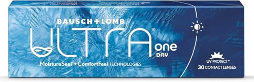 ULTRA ONE DAY lentillas, diarias, 30 unidades, +05,25 (Positivo) | Bausch + Lomb, esféricas, 16 horas de comodidad, protección 95% UVB y 50% UVA, lentillas diarias, 8.6 BC, 14.20 DIA, Positivo