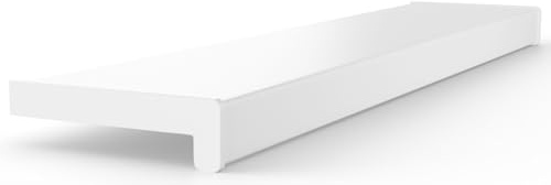 Seiletech.de Fönsterbräda PVC | 30 cm x 140 cm | vit | fönsterbräda | för inomhus | inre fönsterbräda | inomhus | metervara | vardagsrum | dekoration | plast