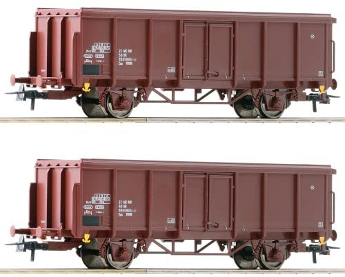 76006 2-TLG. Set: Offene Güterwagen EOS, DR, Ep. IV