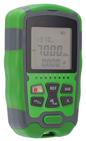 Optical Power Meter, 70 ~ +10dbm Range Fiber Optic Cable Tester With LED Light, 10 Wavelengths RJ45 Network Fiber Optic Tester With USB Cable (1MW)