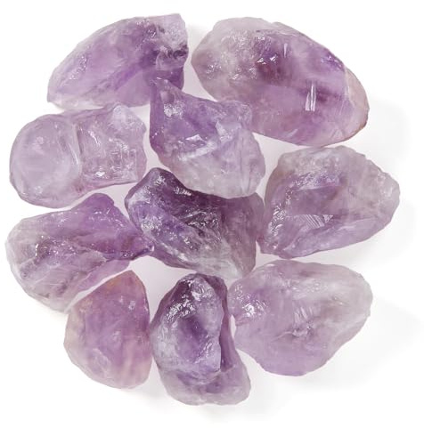 500g Piedras de Amatista Clara en Bruto a Granel, Cristales Naturales | Piedras y Cristales para Pulido, Minerales de Colección, Meditación, Decoración del Hogar