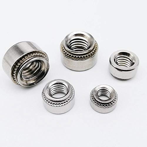 10 Stück M2 M2.5 M3 M4 M5 M6 M8 304 Edelstahl CLS Einpressmutter Presseinsatz Nietmutter Nutsert Platte 0,8-3,2 mm-M8-2 Platte 2,3 mm