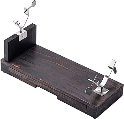 WAOCEO Ham Holder Spanish Ham Rack Drawer Knife Set All Solid Wood Stainless Steel Accessories Ham Knife Slice Rack Ham Stand