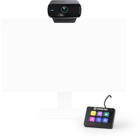 Elgato Facecam MK.2 + Stream Deck Mini Bundle - Premium Full HD-Webcam mit PTZ-Steuerung, Nahtlose Integration für Streaming, Videoanrufe, OBS, Zoom, Teams und mehr - Mac/PC-kompatibel
