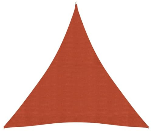 Woiinea Vele Parasole da Giardino 4x4x4 m HDPE Tenda da Sole Traspirante Vela Ombreggiante Protezione Raggi UV per Balcone Campeggio Triangolare Tenda Parasole Esterno Terracotta