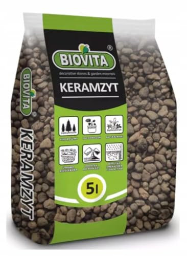BIOVITA Blähton, Tongranulat zur Drainage 8-16 mm – Blähton Granulat für Zimmerpflanzen 5L