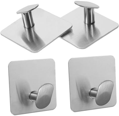 IMIKEYA Sets Towel Rails for Bathroom Wall Hooks Sticky Adhesive for Hand Towel Holder Pcs