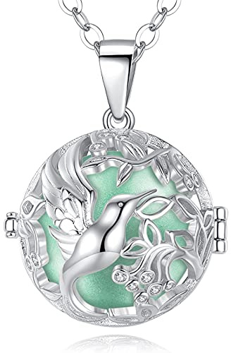 CELESTIA Collier Bola Grossesse Colibri Pendentif Plaqué Argent