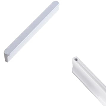 Schrankgriffe 160mm Lochabstand, 2 Stück Möbelgriffe Aluminium Griffe Weiß | Schrankgriffe Eloxierte Schubladengriffe Lochabstand 160mm Küchengriff Türgriffe Griffe für Kleiderschrank Weiss 160mm/6.3in