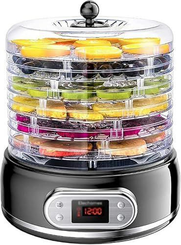 AFLEPCBRQ Food Dehydrator Small Electrical Food Dehydrator 5 Levels Mac Digital Temperature And Lyophilizer Time Mac, 400W