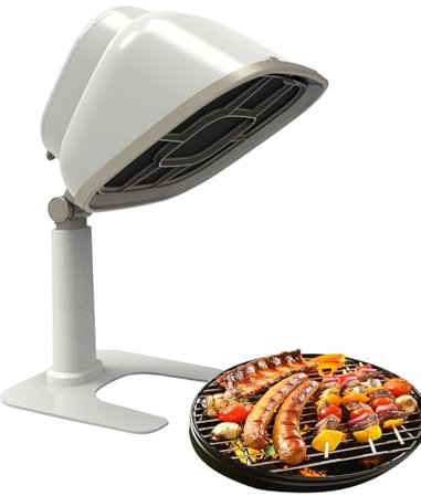Hotte De Bureau, Hotte Aspirante Portable 3400 TR/Min avec 12 Filtres, Amovible, Facile à Nettoyer, Réglage De La Hauteur De l'angle à 66°, Forte Aspiration pour La Cuisine à Domicile, Fondue White