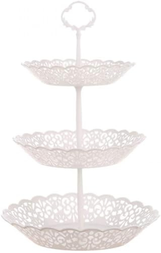 ZXBAODAN Fruit Basket Fruit Etagere Fruit Bowl Plastic Cupcake Dessert Stand Fruit Basket Removable 3 Etagere Fruit Baskets Vegetables Fruit Snacks Bread Display Kitchen