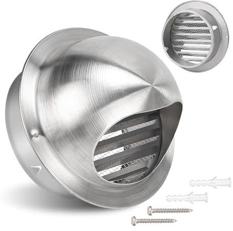 Griglia Di Ventilazione A Sfera Esterno, Protezione Dagli Insetti, Griglia Di Scarico Rotonda In Acciaio Inox 304, Per Cucina Bagno Ufficio Ventilazione(150mm-5.9in)