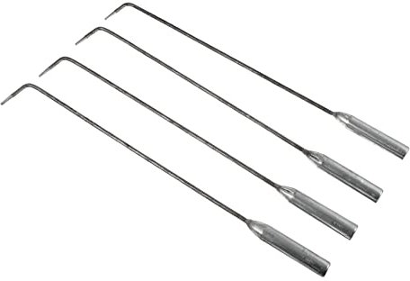 Cabilock Feuerstellen Poker Aus Edelstahl Aschehaken 41cm Mit Langem Griff Zum Grillen Und Kaminreinigen 4 Stück