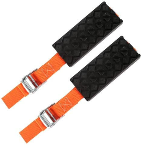Laroal 2 Stück Schneeketten, Wohnmobil-Reifenkette, Auto-Sandbleche, Offroad-Traktionsmatte, Recovery Board, Traktionshilfe, Griffmatte für alle Reifentypen