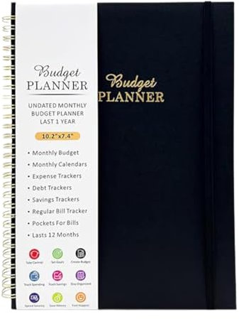 Monatliches Haushaltsbuch, Budgetplaner 2025,Effektiver Rechnungsorganisator und Budgetplaner - Bill Tracker Finanzplaner mit doppelseitigen Taschen für Familie, Freunde, Kinder