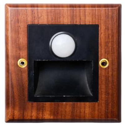 Fenteer Panel de interruptores de iluminación de madera, placa de interruptor, modelo 86, panel de salida con regulador de intensidad de luz para dormitorio, Panel de Interruptores de Sensor