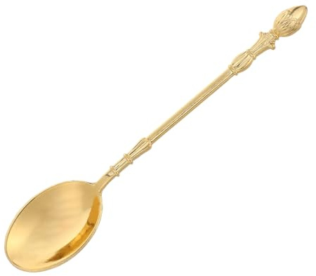 QUMIIRITY Cucharitas Mini De Aleación Dorada Para Postres, Cucharas Para Comer y Mezclar Bebidas, Multiusos Para Café y Helado, Utensilios Pequeños Para Uso Doméstico, Juego De Cucharas