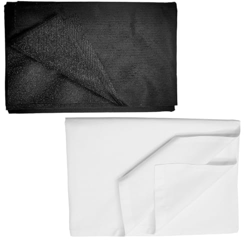 2 Stück Bügelvlies Aufbügelbare Vlieseline 100 x 200 cm Bügeleinlage Weiß und Schwarz für Nähhandwerk Heimwerken Stickereien