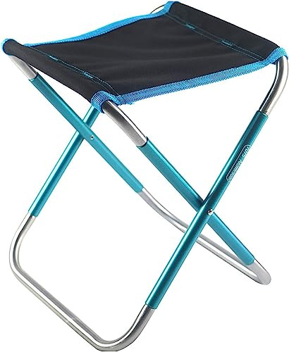 ZGHQHCDRH Campinghocker, Kleine Campingstühle, tragbarer Mini-Klapphocker aus Aluminium, Faltbarer Tritthocker for Camping im Freien auf Reisen