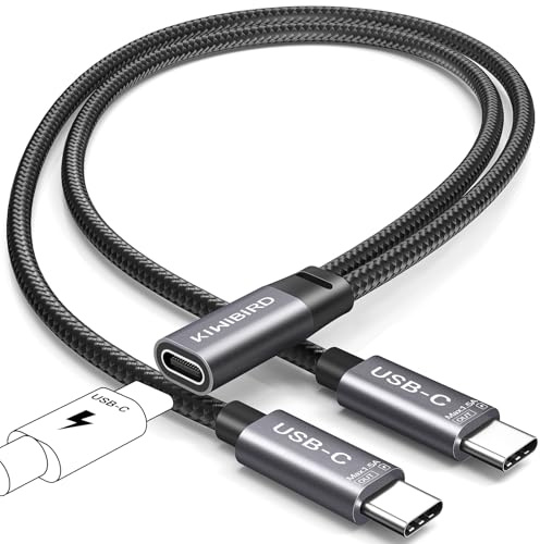 KiwiBird USB C Splitter 1 zu 2, USB C Y Kabel, USBC Splitter Doppelstecker | USB C Verteiler zum Laden Dual USB C Port Adapter Ladekabel, Kompatibel mit iPhone 17 Air 16 Plus Pro Max Galaxy S26 Android
