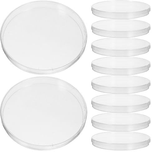 Alipis 10 Pièces Lot de Coupelles Petri Plastique avec Couvercle Transparent pour Culture Cellulaire Laboratoire Contenants Étanches et pour Expériences Scientifiques
