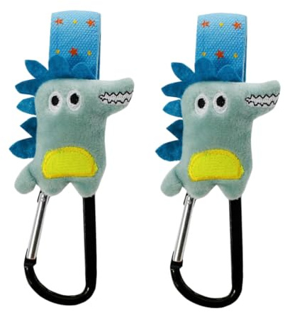 WEKADRIN Ganchos Para Cochecitos Ñiño 2 Piezas Azul, Gancho Resistente Para Bolsa Pañales, Clip Práctico Para Colgar Bolsos En Cochecito, Accesorios De Carrito Para Paseo y Compras