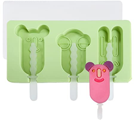BUBEFSKD Moules À Sucettes Glacées en Silicone pour Animaux De Compagnie Bâtonnets Gâteaux Crèmes Glacées Pratique Et Facile Démouler Moules Glaces Adultes