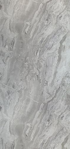 AMON Wandpaneele 122x244cm in Granit- Marmor-Optik (Marmori Grey) ideal als Duschrückwand Badrückwand Küchenrückwand TV-Rückwand Dusch- Bad- Wand-Verkleidung aus 3mm PVC Wasserdicht Wasserfest