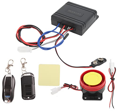 Segrehy Motorrad-Alarmanlage, Diebstahlsicherung, kabelloser Vibrationsalarm, hohe Empfindlichkeit, lauter Ton, universell für Roller, Fahrräder, Motorräder, ABS-Material, 12 V Spannung