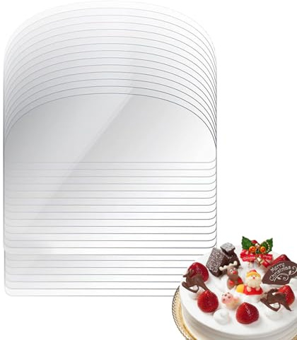 Genérico Raspador De - 20 Raspadores De Crema Transparente, Glaseado Flexible Más Suave | Juego De Espátula De Glaseado De De Fácil Agarre, Herramienta De Alisado Duradera para Decoración De