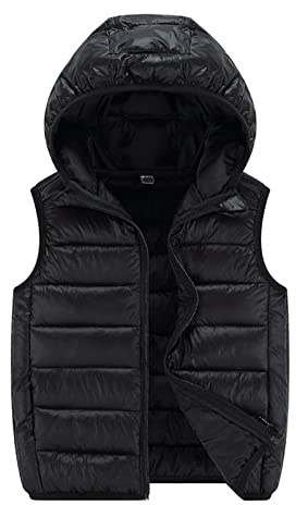 Generisch Weste Kinder Steppweste Ärmellos Weste Leichte Jungen Mädchen Winter Warm Gefütterte Jacke Hoodie Sportweste Übeergangsweste Softshell Steppweste Reißverschluss Wintermantel Reitweste Dünne