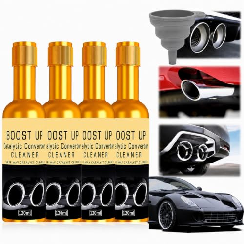 JBLJDWD Catalytic Converter Cleaner, Diesel Engine Cleaner with Folding Funnel Set- Fuel System Treatment for Diesel & Petrol Engines, Emission Maintenance and Injector (5PCS)