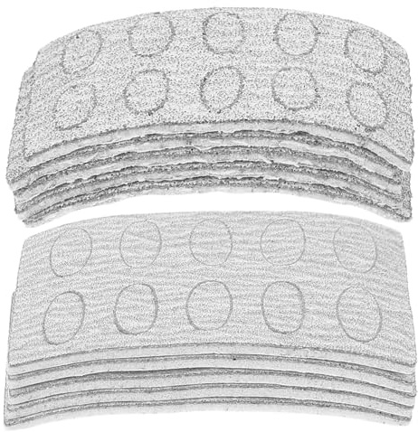 GOOHOCHY Exfoliating Polishing Slices Oval 10 Sheets Nail Sanding Machine Accessories 100 & 240 Grit for Pedicure and All Ages
