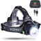 Kingtop Waterproof USB Rechargeable LED Zoomable Head Light Torch Lamp with Internal Lithium Battery