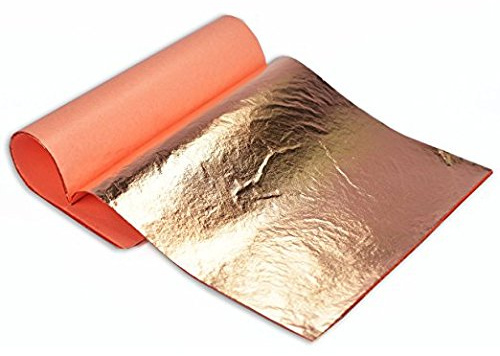 SIM GOLD LEAF 100% Kupferfolie, 14 x 14 cm, 25 Blatt