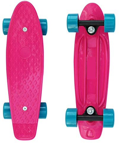 SK8MEMO 43 x 13 cm mini skateboard, mini cruiser skateboard för nybörjare med ABEC-7 lager och mjuka PU-hjul