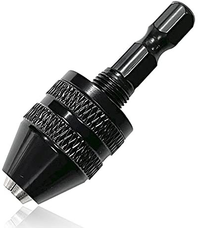 Mesee 0.5-3mm Keyless Drill Chuck Conversion Tool 1/4'' Hex Shank Quick Change Chuck Converter Adapter for Electric Screwdriver Drill