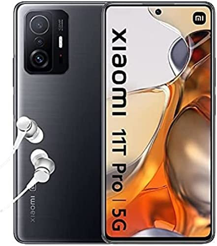 XIAOMI 11T Pro 5G - Smartphone 8+256GB, Display AMOLED 6.67'' a 120Hz, Snapdragon 888, Fotocamera professionale da 108MP, Batteria da 5000mAh, Meteorite Gray (Versione Italia + 2 Anni di Garanzia)