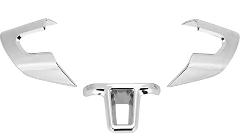 Lenkrad Aufkleber, 3pcs Silber ABS Auto Chrom Lenkrad Trim Aufkleber Abdeckung Dekoration Fit für Golf 6/Mk6