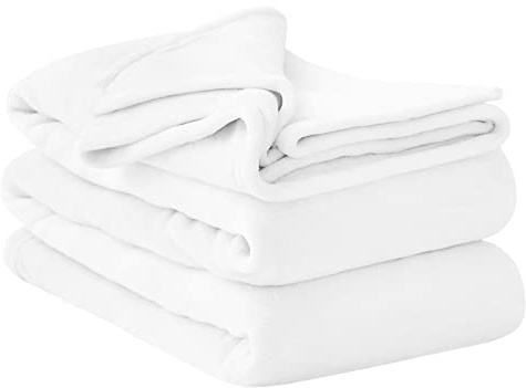 Aisbo Kuscheldecke Flauschig Decke Weiß - Fleecedecke 230x270 cm Sofadecke Couchdecke, Weich Kuschelige Wohndecke für Wohnzimmer Sofa Couch Blanket Warme Riesig Decke